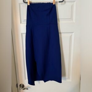 Lulus strapless blue dress